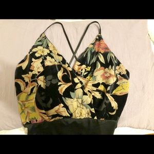 Velvet burnout body suit